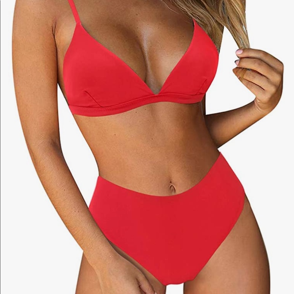 NWT Women’s Red High Waisted Bikini